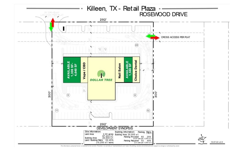 4136 & 4354 Rosewood Dr, Killeen, TX for lease - Site Plan - Image 3 of 5