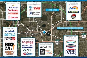 4900-5032 E Colonial Dr, Orlando, FL - AERIAL  map view