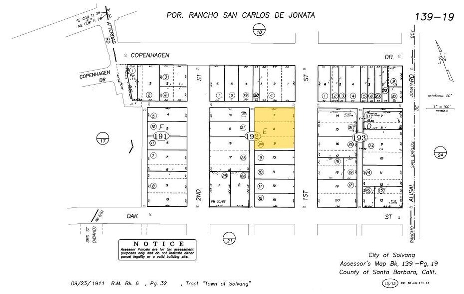 425 1st St, Solvang, CA à vendre - Plan cadastral - Image 2 de 6