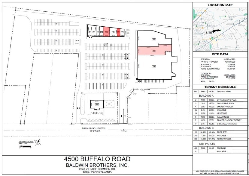 4500 Buffalo Rd, Erie, PA à louer - Plan de site - Image 1 de 1