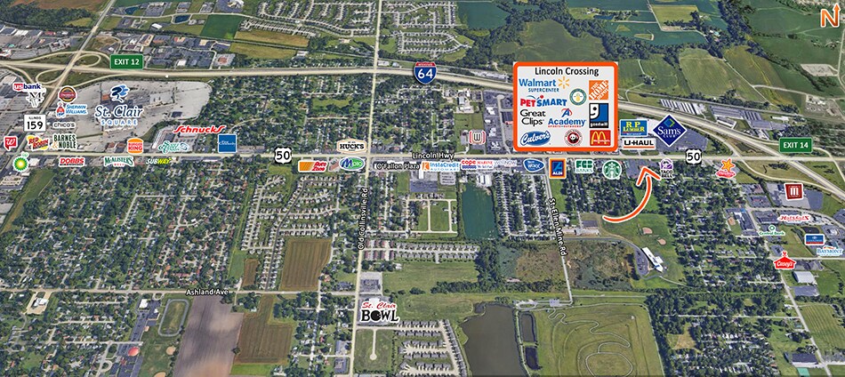 1407 W Highway 50, O'Fallon, IL à vendre - Aérien - Image 2 de 2