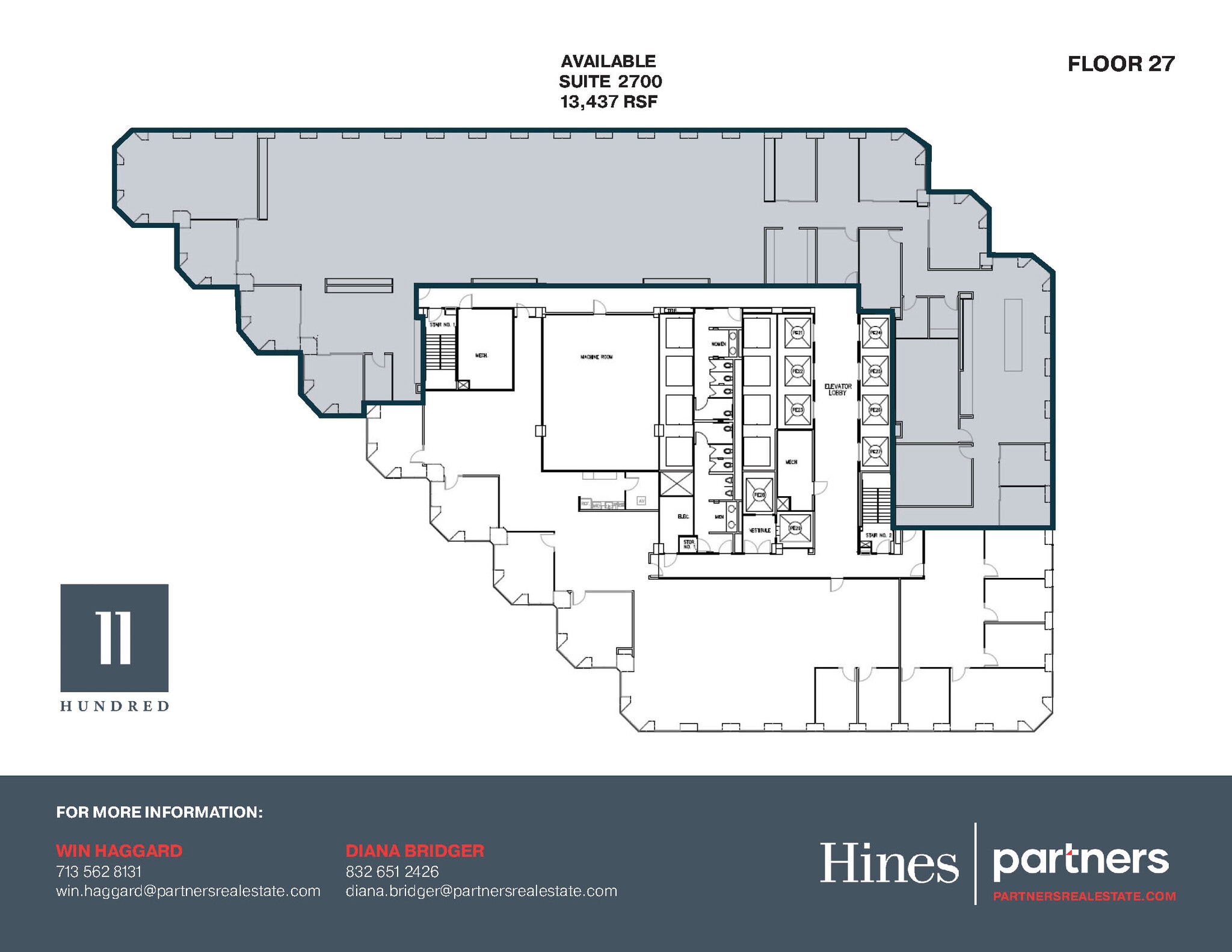 1100 Louisiana St, Houston, TX à louer Plan d’étage- Image 1 de 1