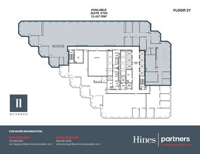1100 Louisiana St, Houston, TX à louer Plan d’étage- Image 1 de 1
