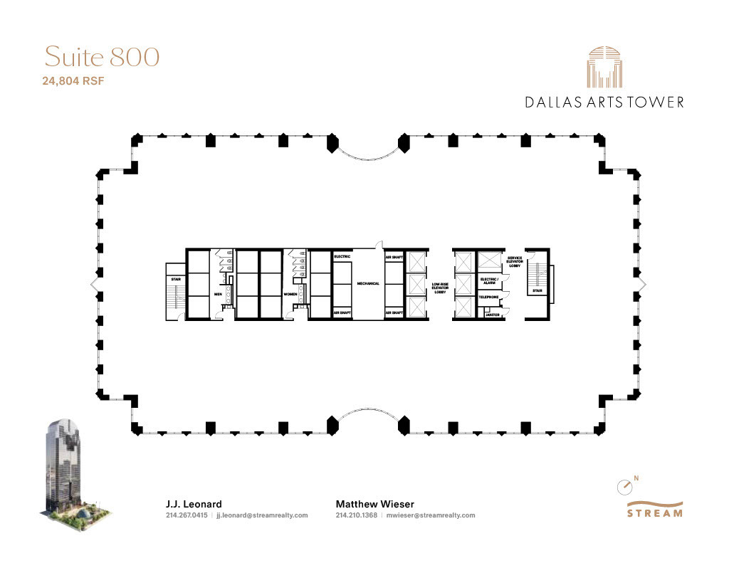 2200 Ross Ave, Dallas, TX à louer Plan d  tage- Image 1 de 1