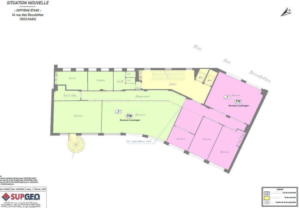 14 Rue Des Reculettes, Paris, PAR 75013 - Unit Lot 7e - - Floor Plan - Image 1 of 5