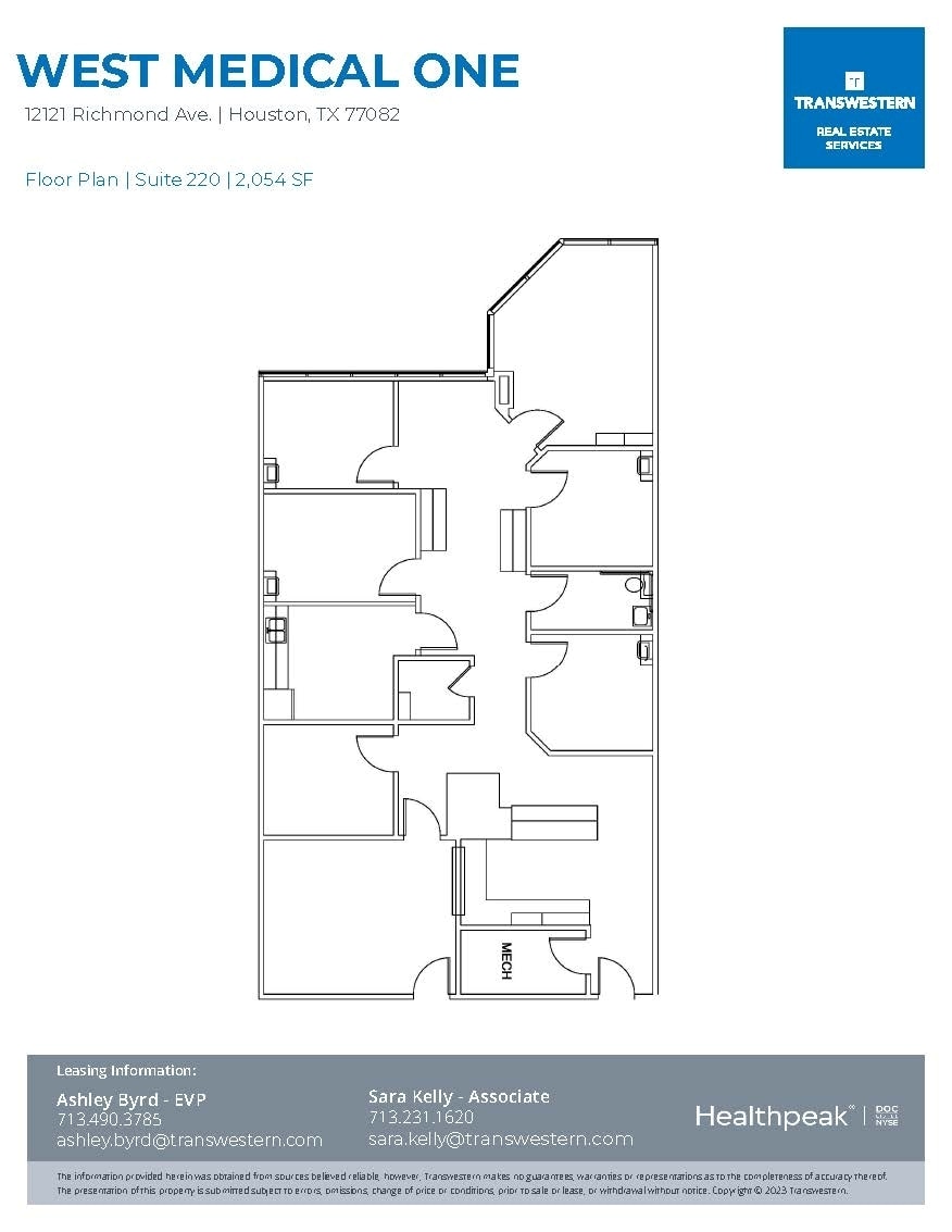 12121 Richmond Ave, Houston, TX à louer Plan d’étage- Image 1 de 2