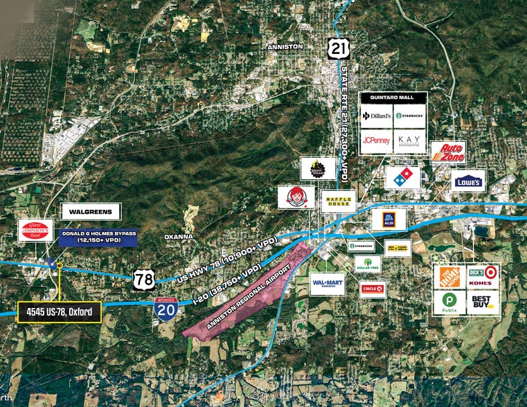 4545 Us Highway 78 W, Oxford, AL for sale - Aerial - Image 2 of 2