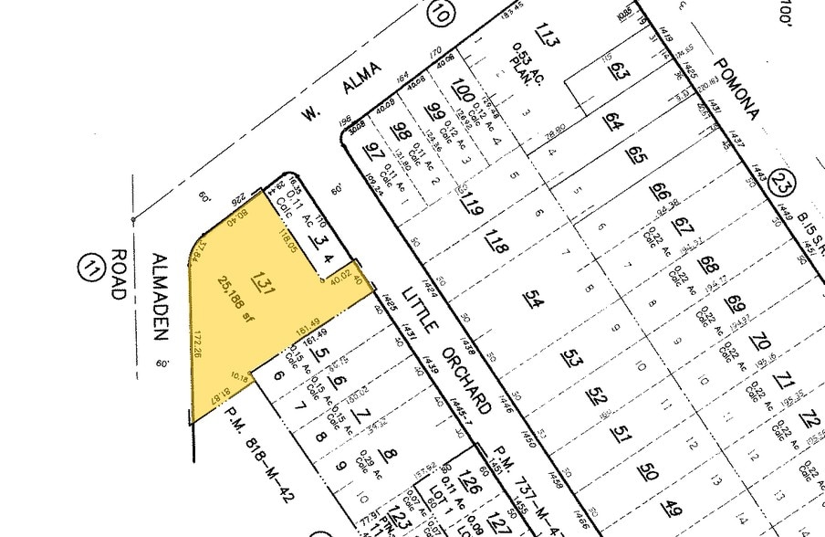 226 W Alma Ave, San Jose, CA for sale - Plat Map - Image 2 of 8