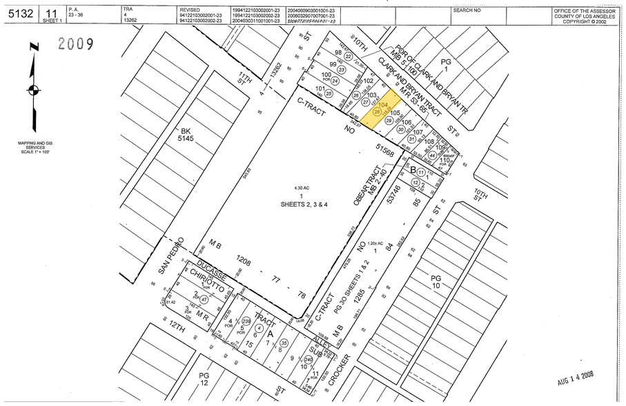 724 E 10th St, Los Angeles, CA à louer - Plan cadastral - Image 2 de 2