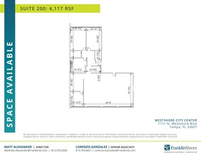 1111 N Westshore Blvd, Tampa, FL à louer Plan d  tage- Image 1 de 1