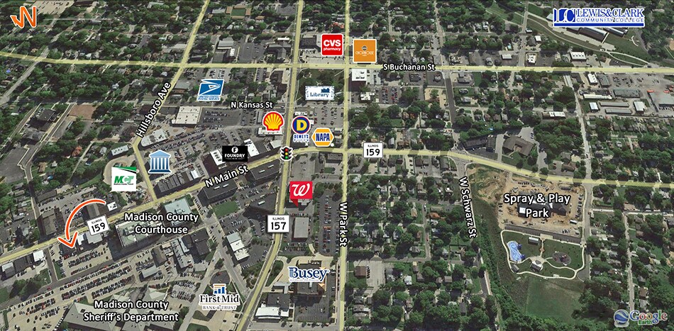 241 N Main St, Edwardsville, IL à louer - Photo du bâtiment - Image 2 de 6