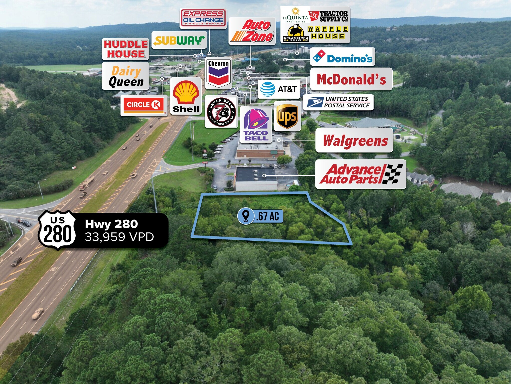 US Highway 280, Chelsea, AL à vendre Photo principale- Image 1 de 1