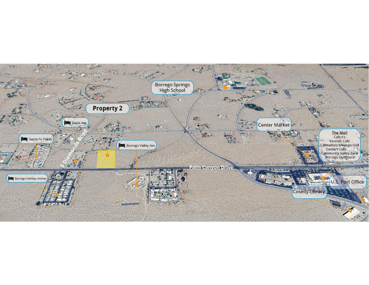 426 Palm Canyon Dr, Borrego Springs, CA for sale - Aerial - Image 1 of 1