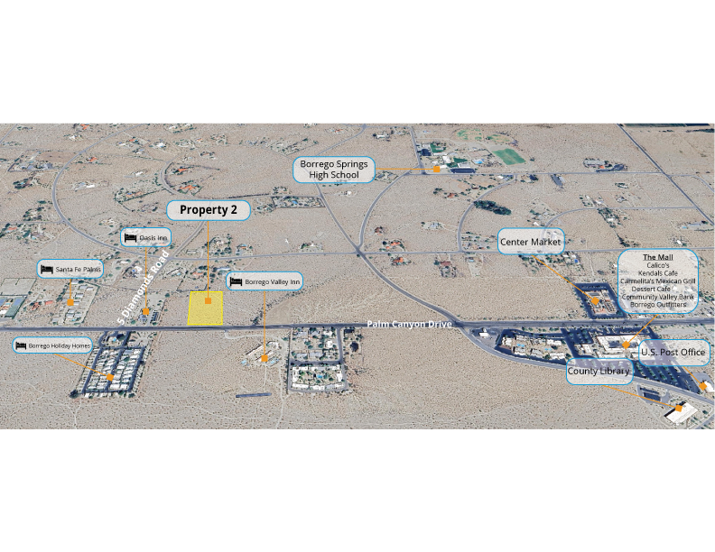 426 Palm Canyon Dr, Borrego Springs, CA à vendre Aérien- Image 1 de 2