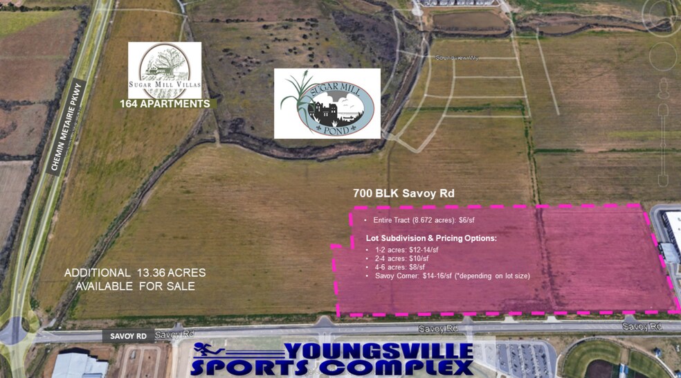 700 Savoy Rd Sugar Mill Pond Site For Sale rd, Youngsville, LA à vendre - Photo du bâtiment - Image 2 de 3