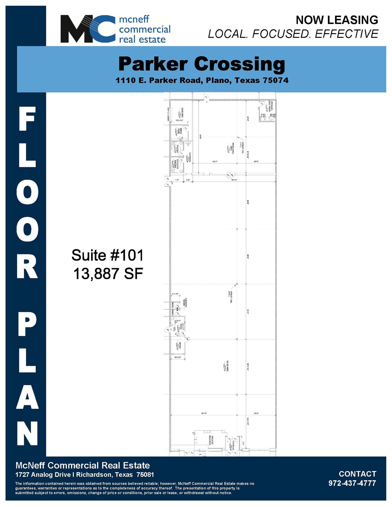 1110 E Parker Rd, Plano, TX à louer Plan d  tage- Image 1 de 1