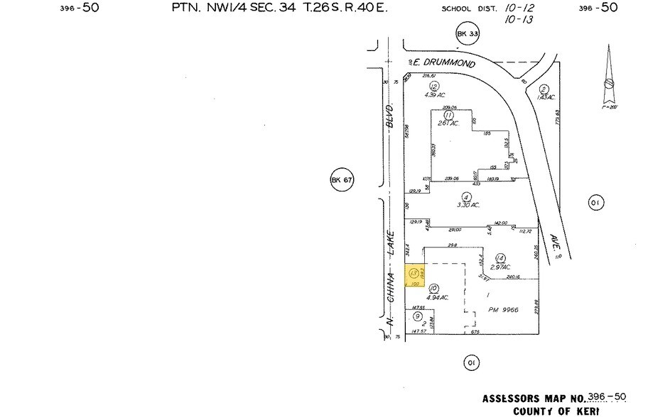 700 N China Lake Blvd, Ridgecrest, CA for lease - Plat Map - Image 3 of 3