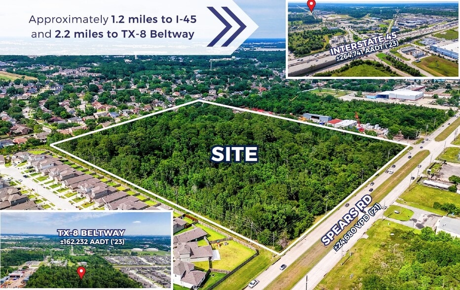 0 Spears Rd., Houston, TX for sale - Aerial - Image 2 of 6