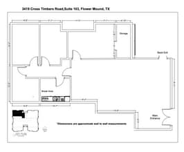 3419 Cross Timbers Rd, Flower Mound, TX à louer Plan d’étage- Image 1 de 1