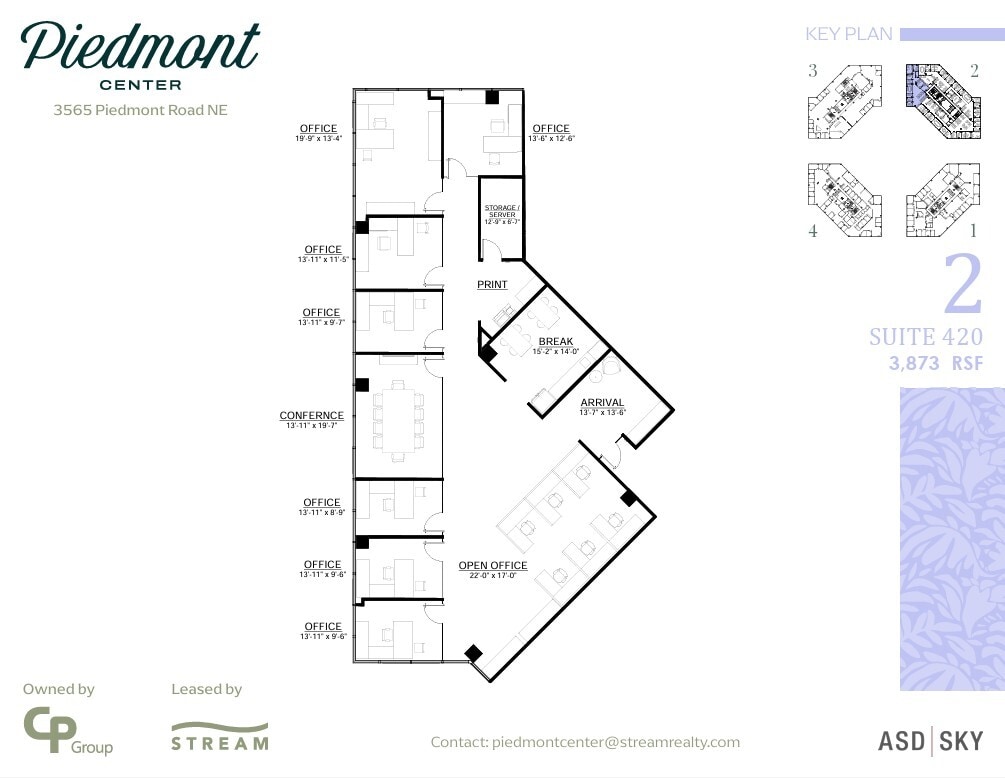 3495 Piedmont Rd NE, Atlanta, GA à louer Plan d’étage- Image 1 de 1