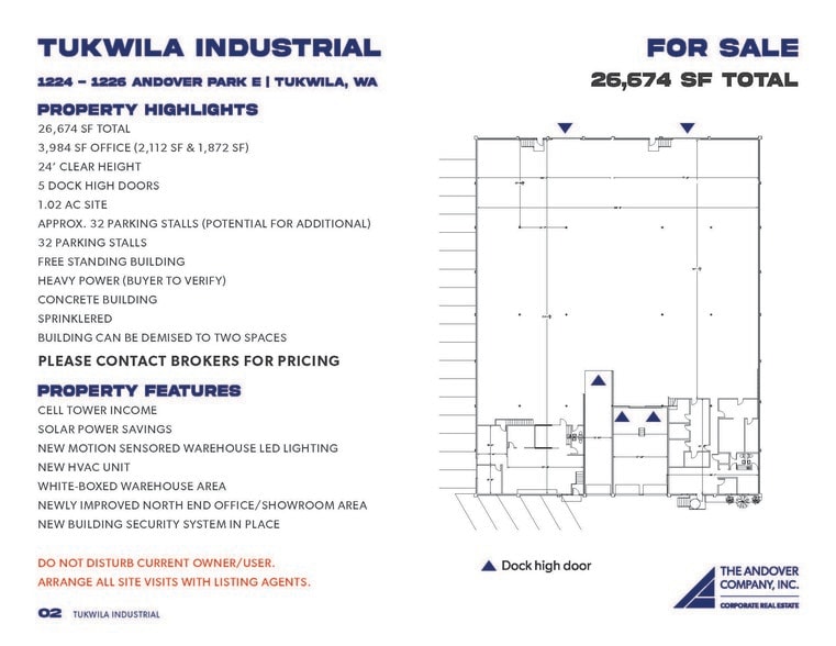 1224-1226 Andover Park E, Tukwila, WA for sale - Floor Plan - Image 2 of 19