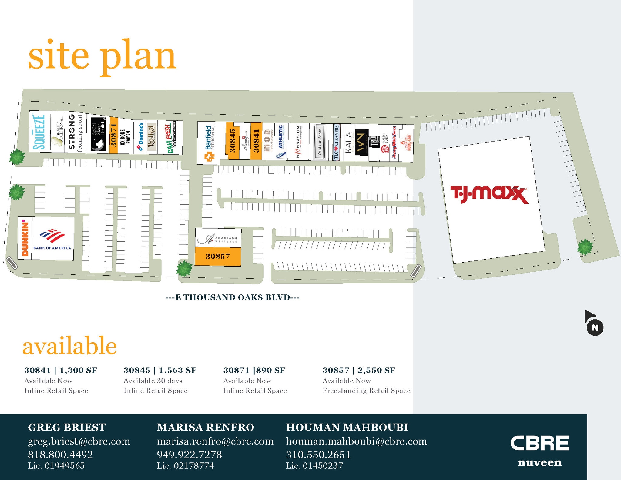 30815-30849 E Thousand Oaks Blvd, Thousand Oaks, CA for lease Site Plan- Image 1 of 3