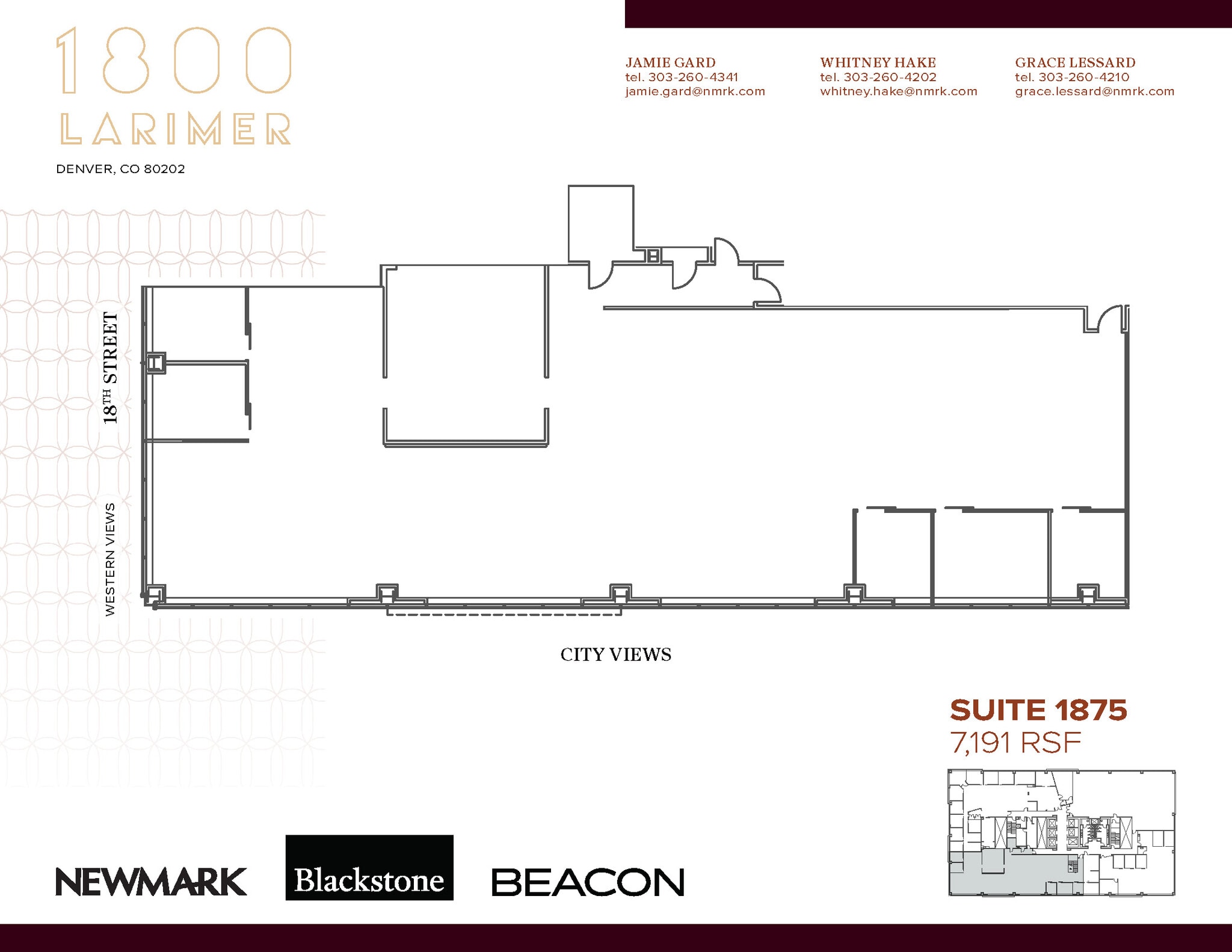 1800 Larimer St, Denver, CO à louer Plan d’étage- Image 1 de 1