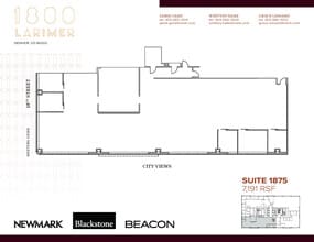 1800 Larimer St, Denver, CO à louer Plan d’étage- Image 1 de 1