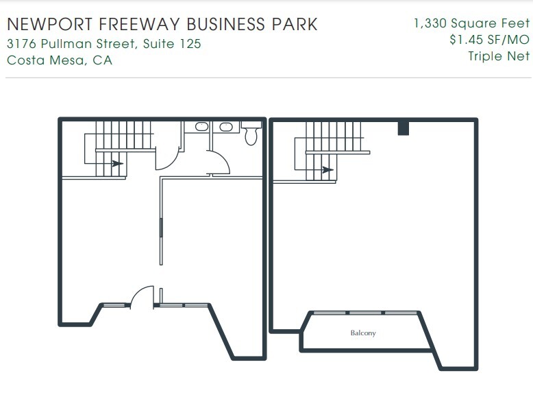 3176 Pullman St, Costa Mesa, CA à louer Plan d  tage- Image 1 de 1