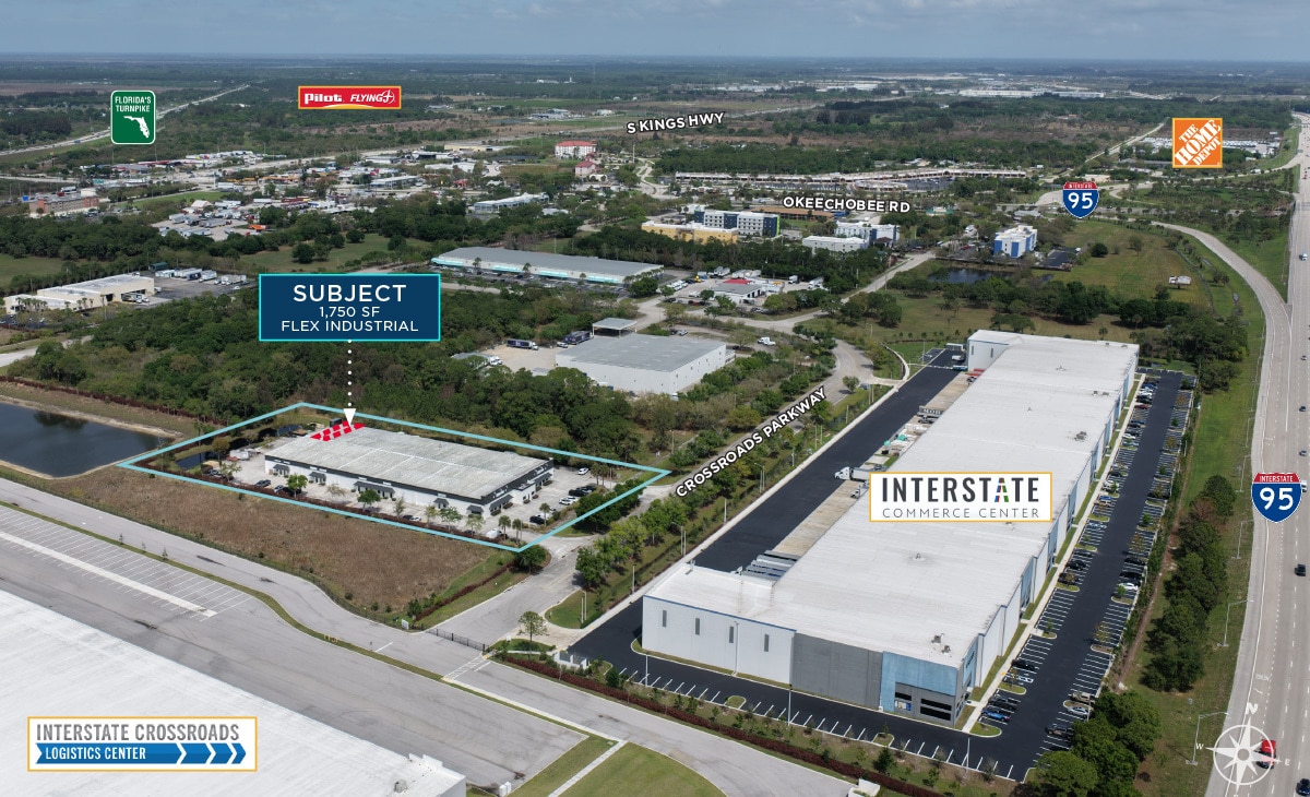 3802-3815 Crossroads Pky, Fort Pierce, FL for lease Aerial- Image 1 of 6