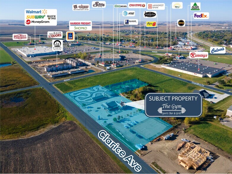 900 Clarice Ave, Marshall, MN à vendre - Aérien - Image 2 de 14