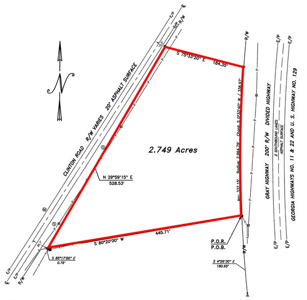 1901 Clinton Rd, Macon-Bibb, GA à vendre - Plan cadastral - Image 2 de 3