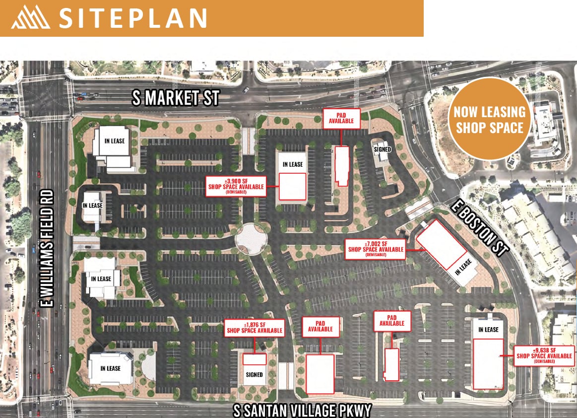 SEC E Williams Fld Rd & S Santan Village Pkwy, Gilbert, AZ for lease Building Photo- Image 1 of 2