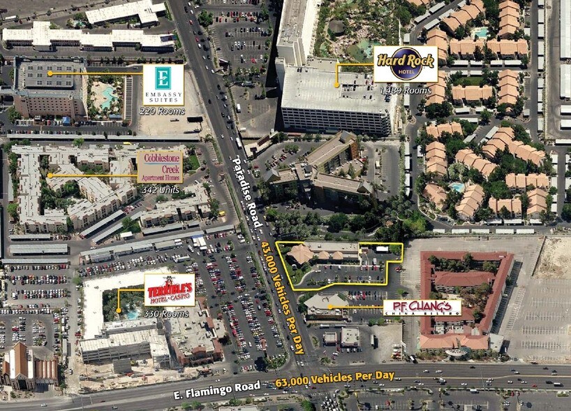 4211 Paradise Rd, Las Vegas, NV à louer - Aérien - Image 2 de 5
