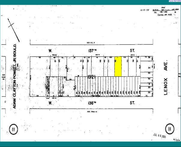 114 W 137th St, New York, NY for sale - Plat Map - Image 2 of 4