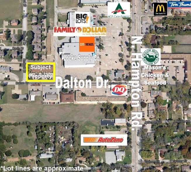 215 Dalton Dr, DeSoto, TX for lease - Aerial - Image 2 of 7