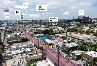 861 N La Cienega Blvd, Los Angeles, CA - Aerial map view