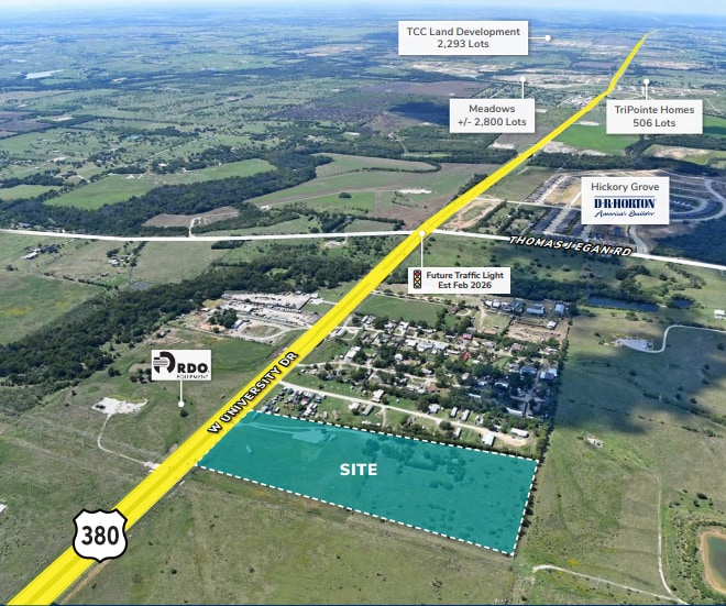 8106 W University Dr, Denton, TX à vendre - Aérien - Image 3 de 5