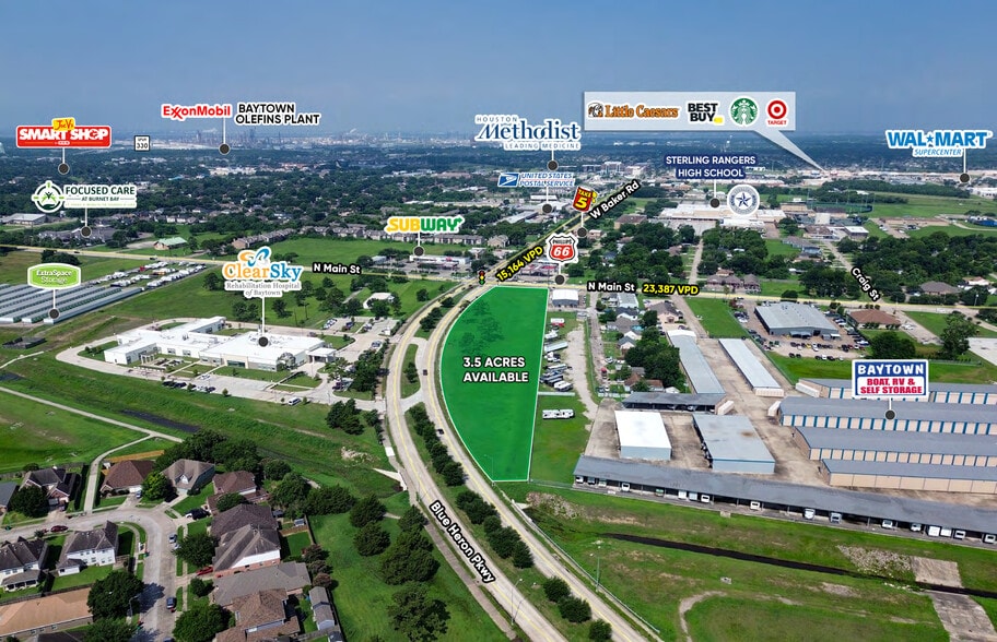 N. Main St, Baytown, TX for sale - Aerial - Image 3 of 5
