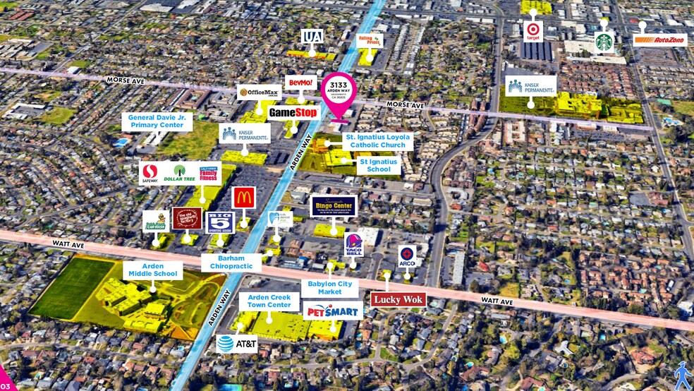 3133-3141 Arden Way, Sacramento, CA à louer - Photo du bâtiment - Image 3 de 10