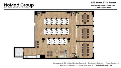 153 W 27th St, New York, NY à louer Plan d’étage- Image 1 de 8