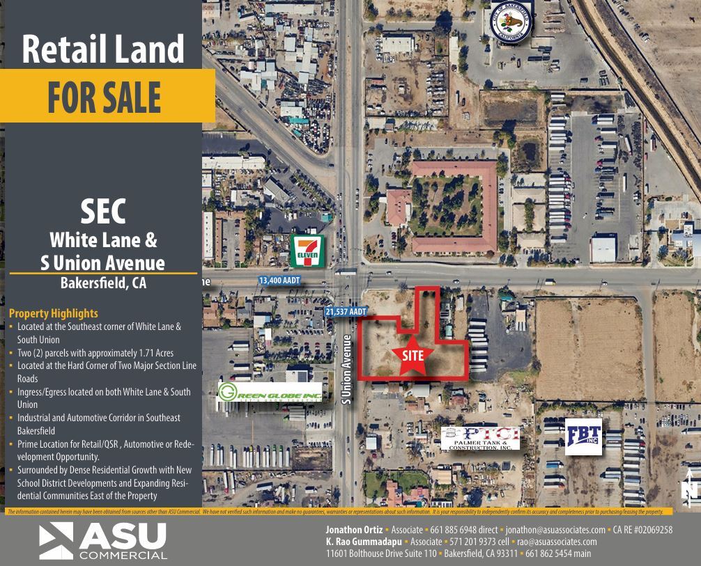 2410 Union Avenue & 23 E White Lane, Bakersfield, CA for sale Primary Photo- Image 1 of 2