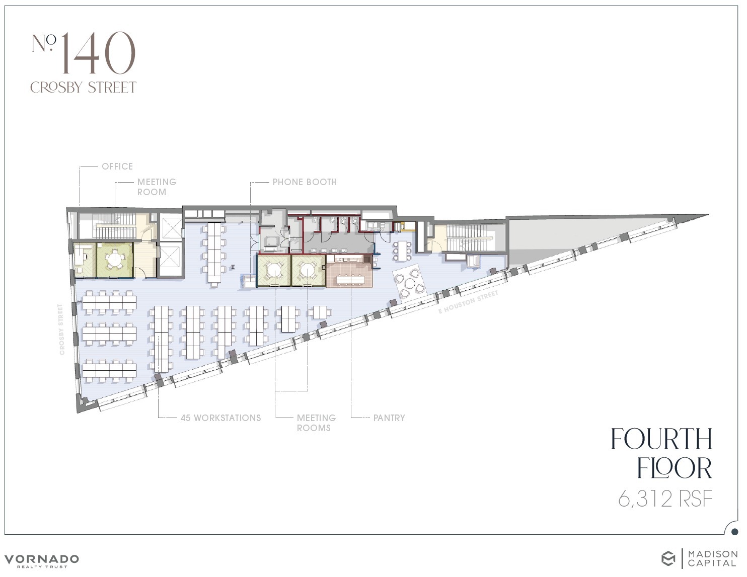 140 Crosby St, New York, NY à louer Plan d  tage- Image 1 de 5