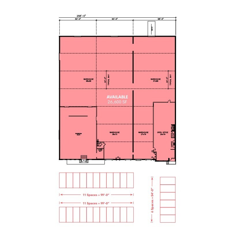 616-626 W Mockingbird Ln, Dallas, TX à louer Plan d’étage- Image 1 de 1