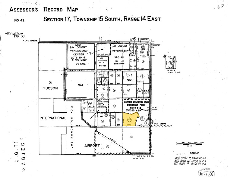 2929 E Corona Rd, Tucson, AZ à louer - Plan cadastral - Image 2 de 3