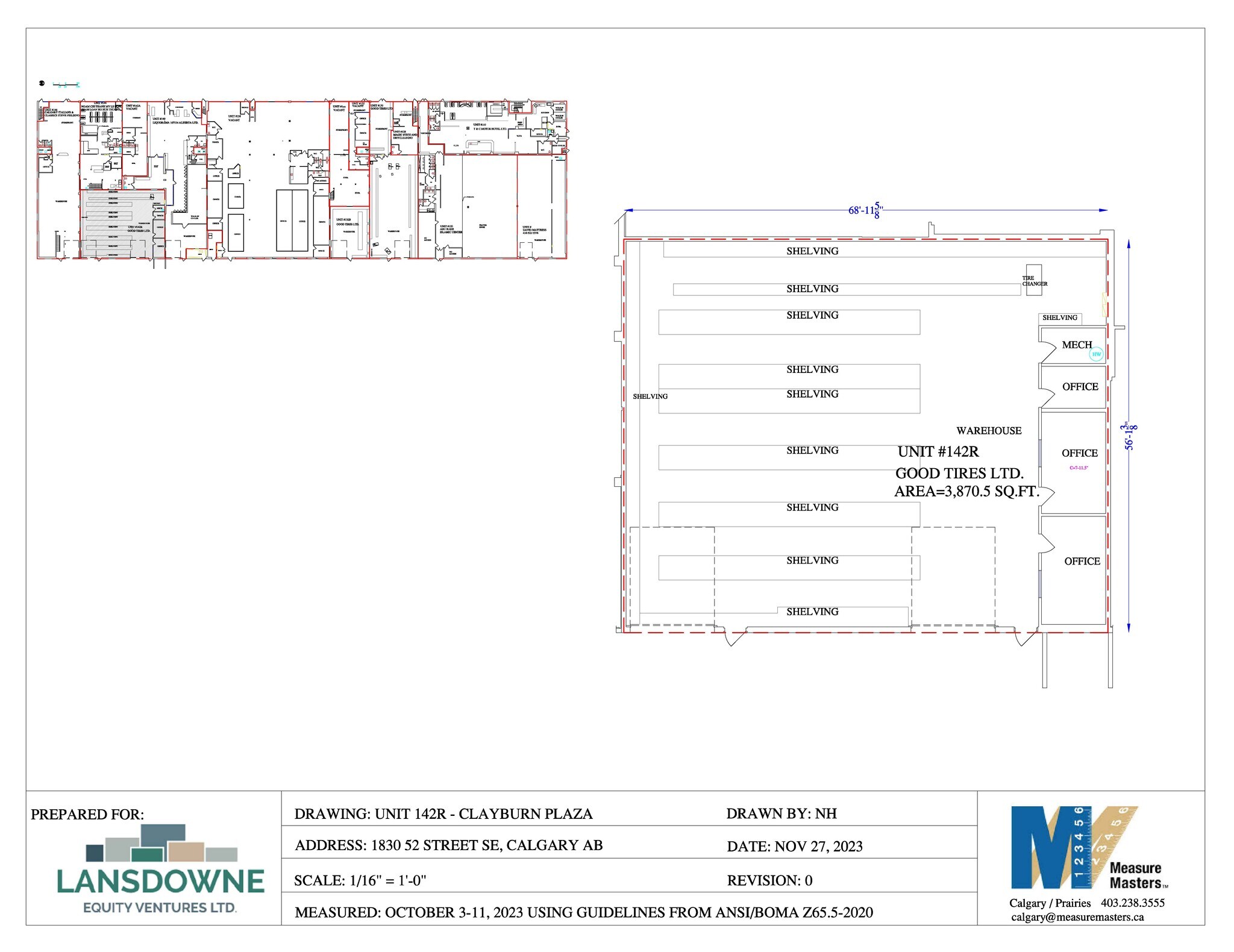 1830 52nd St SE, Calgary, AB for lease Floor Plan- Image 1 of 1