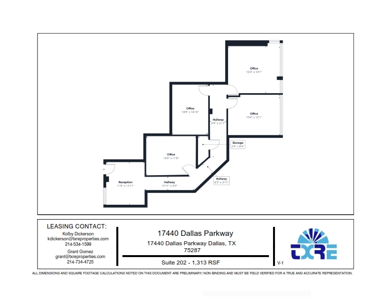 17440 N Dallas Pky, Dallas, TX for lease Floor Plan- Image 1 of 4