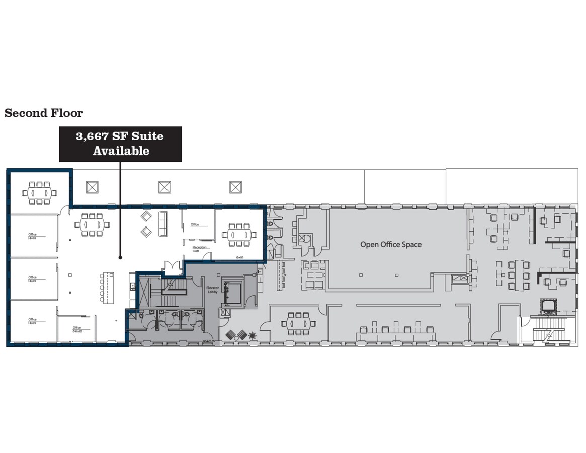 2900 Detroit Ave, Cleveland, OH 44113 - Unité 2nd Floor -  - Plan d’étage - Image 1 of 7