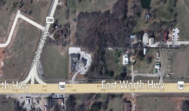 Fort Worth Hwy & 730 Hwy, Weatherford, TX - aerial  map view