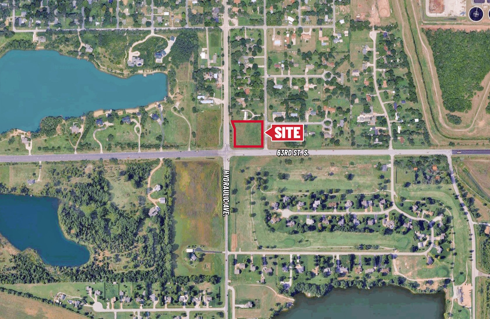 Hydraulic & 63rd St. South, NE/c, Wichita, KS for sale Aerial- Image 1 of 5